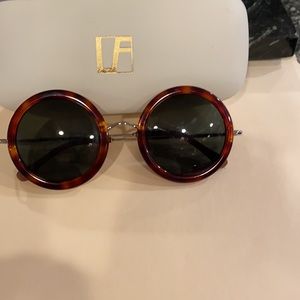 Linda Farrow Gallery round tortoise sunglasses